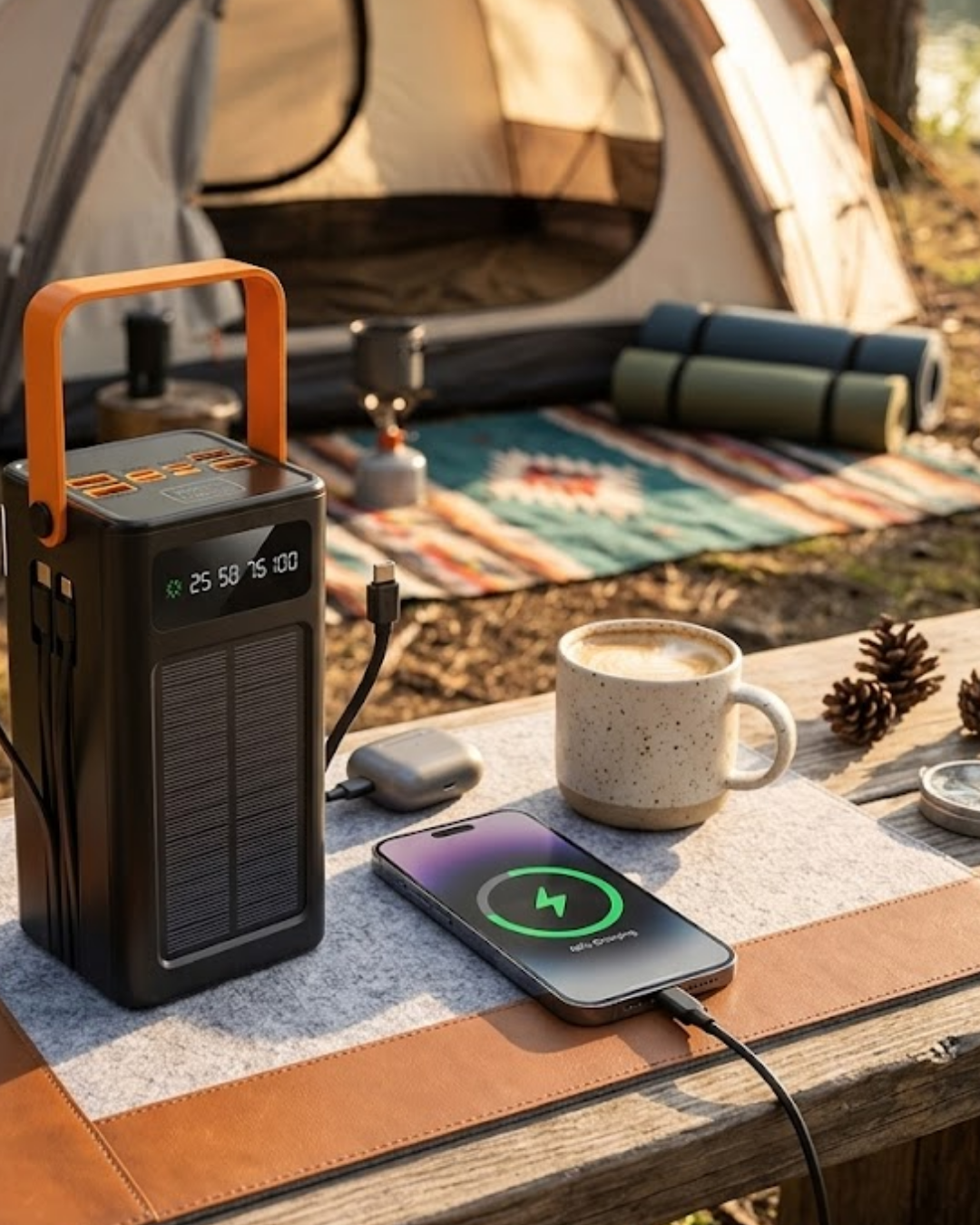 80.000 Solar Şarj Özellikli Yüksek Kapasiteli Powerbank Hızlı Şarj Destekli - Bayi Depom
