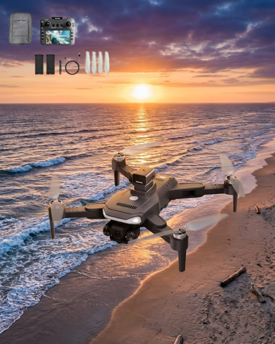 Akıllı Takip Özellikli 4K Drone Katlanabilir Tasarım Uzaktan Kontrollü Profesyonel Çekim Dronu - Bayi Depom