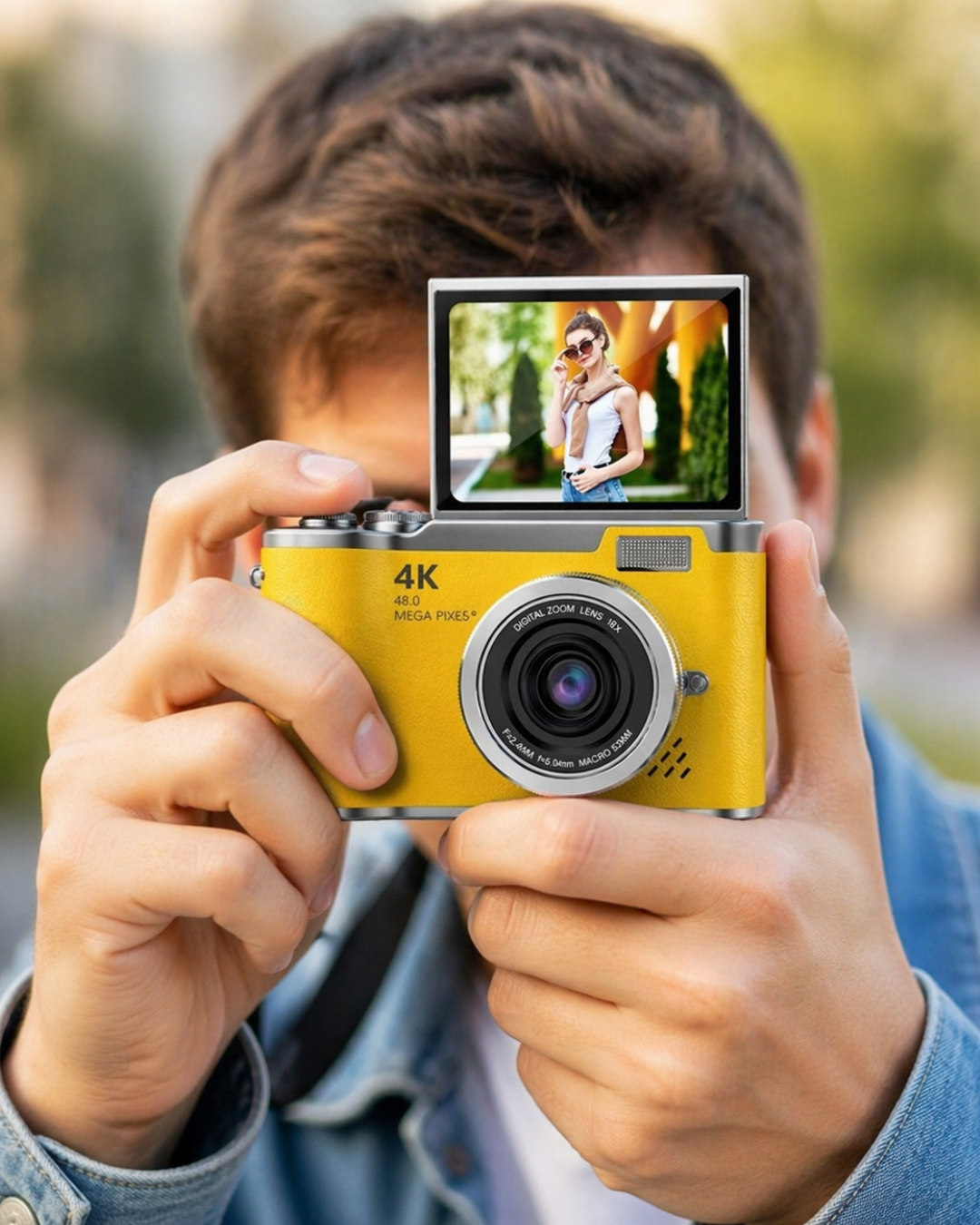 48 MP 4K Dijital Kamera Flip Ekranlı Vlog Selfie Çekim Profesyonel Fotoğraf Makinesi - Bayi Depom 48 MP 4K Dijital Kamera Flip Ekranlı Vlog Selfie Çekim Profesyonel Fotoğraf Makinesi - Bayi Depom