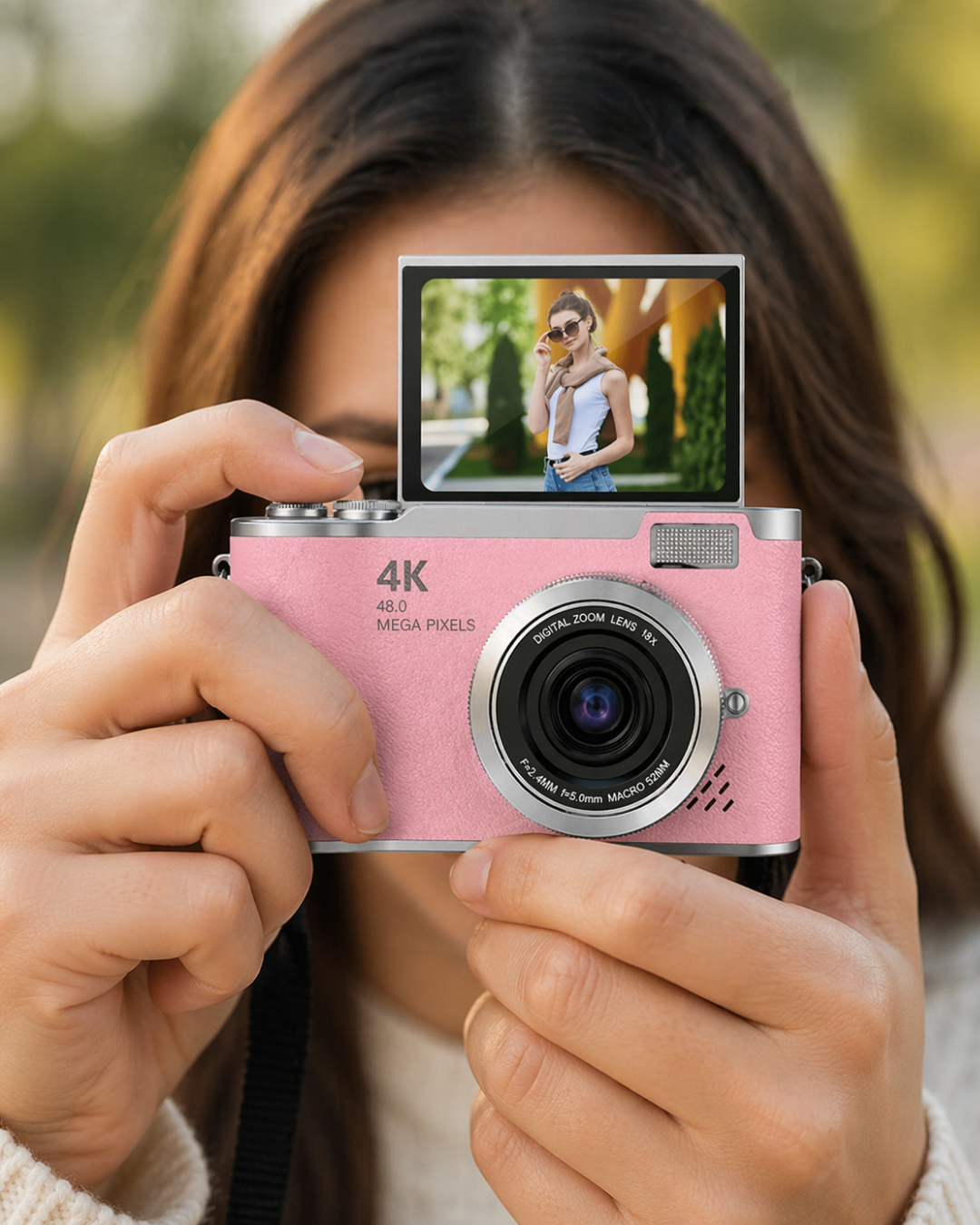 48 MP Vlog Kamera 1080P Video Flip Screen Uzun Pil Ömrü Selfie Kamera - Bayi Depom 48 MP Vlog Kamera 1080P Video Flip Screen Uzun Pil Ömrü Selfie Kamera - Bayi Depom