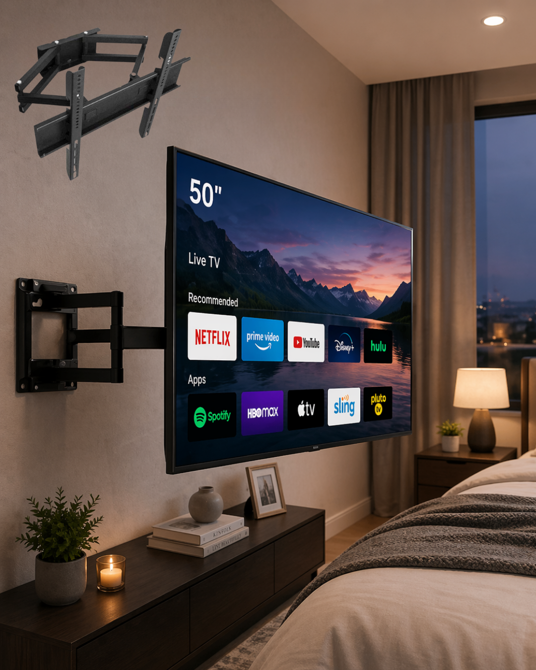32 55 İnç TV Askı Aparatı Hareketli Duvar Askısı Döner Televizyon Tutucu - Bayi Depom 32 55 İnç TV Askı Aparatı Hareketli Duvar Askısı Döner Televizyon Tutucu - Bayi Depom