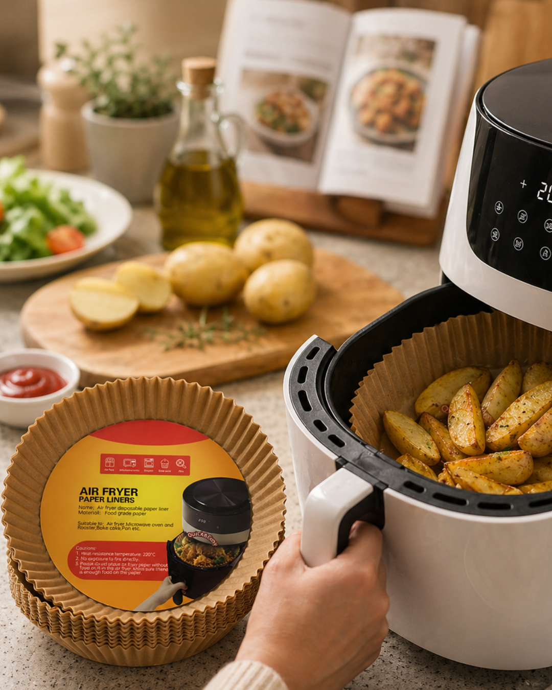 Airfryer Pişirme Kağıdı 100 Lü Yapışmaz Yağ Geçirmez Kağıt - Bayi Depom Airfryer Pişirme Kağıdı 100 Lü Yapışmaz Yağ Geçirmez Kağıt - Bayi Depom