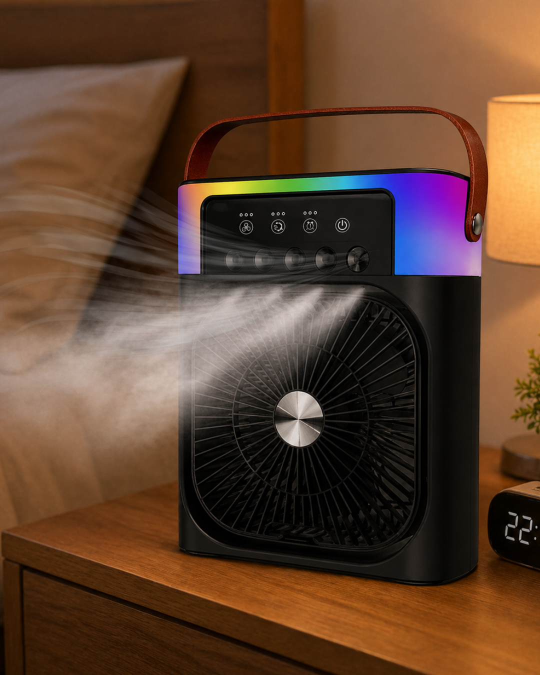 RGB Işıklı Buharlı Masaüstü Fan Sessiz Çalışan USB Şarjlı Taşınabilir Fan - Bayi Depom RGB Işıklı Buharlı Masaüstü Fan Sessiz Çalışan USB Şarjlı Taşınabilir Fan - Bayi Depom