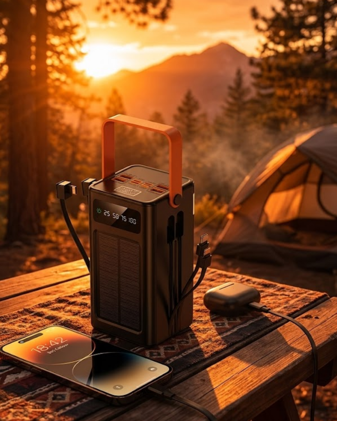 Çok Amaçlı Solar Powerbank Yüksek Kapasiteli Taşınabilir Şarj Cihazı 80.000 - Bayi Depom