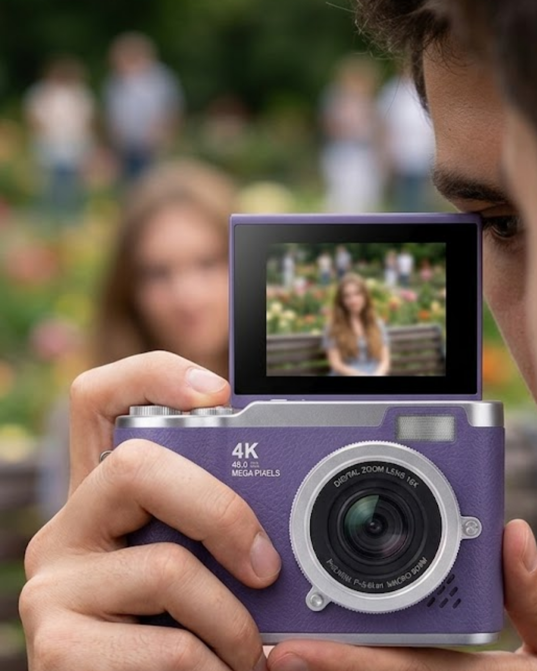 4K Kompakt Kamera 48 MP Autofocus Flash Özellikli Vlog Kamera - Bayi Depom 4K Kompakt Kamera 48 MP Autofocus Flash Özellikli Vlog Kamera - Bayi Depom