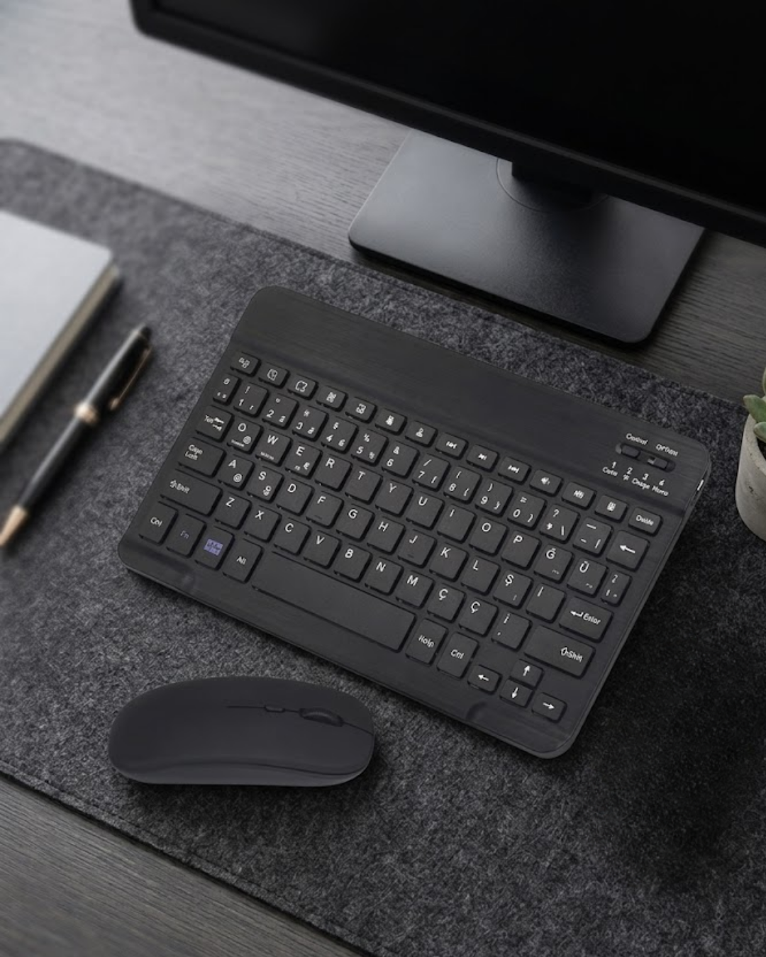 Bluetooth Klavye Mouse Seti Taşınabilir Wireless Bilgisayar Aksesuarı - Bayi Depom