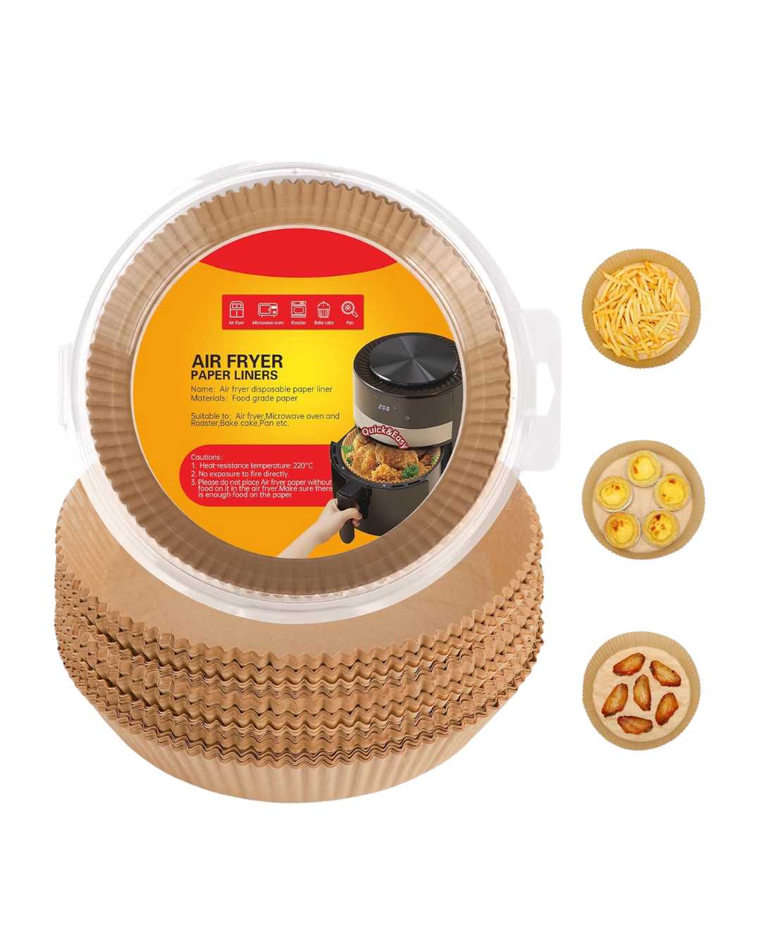 100 Adet Airfryer Kağıdı Su Geçirmez Yağ Tutmaz Pişirme Altlığı - Bayi Depom 100 Adet Airfryer Kağıdı Su Geçirmez Yağ Tutmaz Pişirme Altlığı - Bayi Depom