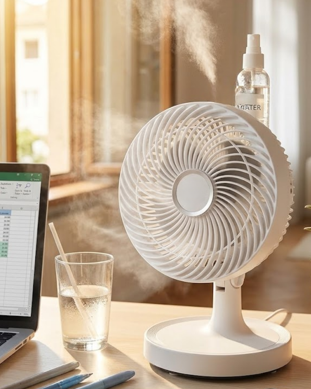 Mini Masaüstü Vantilatör Sessiz Çalışan 2 Kademeli Fan Otomatik Salınımlı - Bayi Depom Mini Masaüstü Vantilatör Sessiz Çalışan 2 Kademeli Fan Otomatik Salınımlı - Bayi Depom
