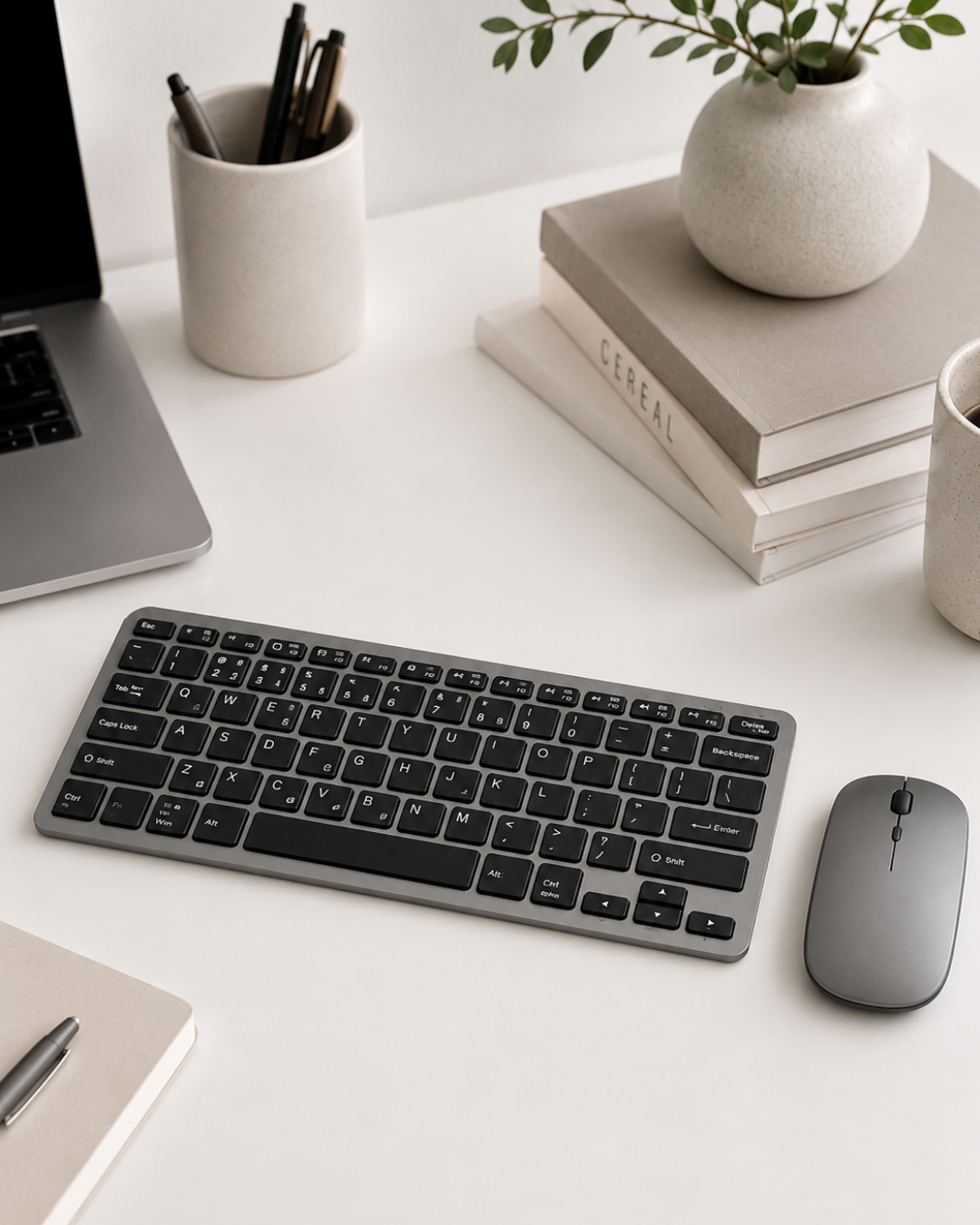 Kablosuz Bluetooth Klavye Mouse Seti Şarjlı Tablet Laptop Uyumlu - Bayi Depom