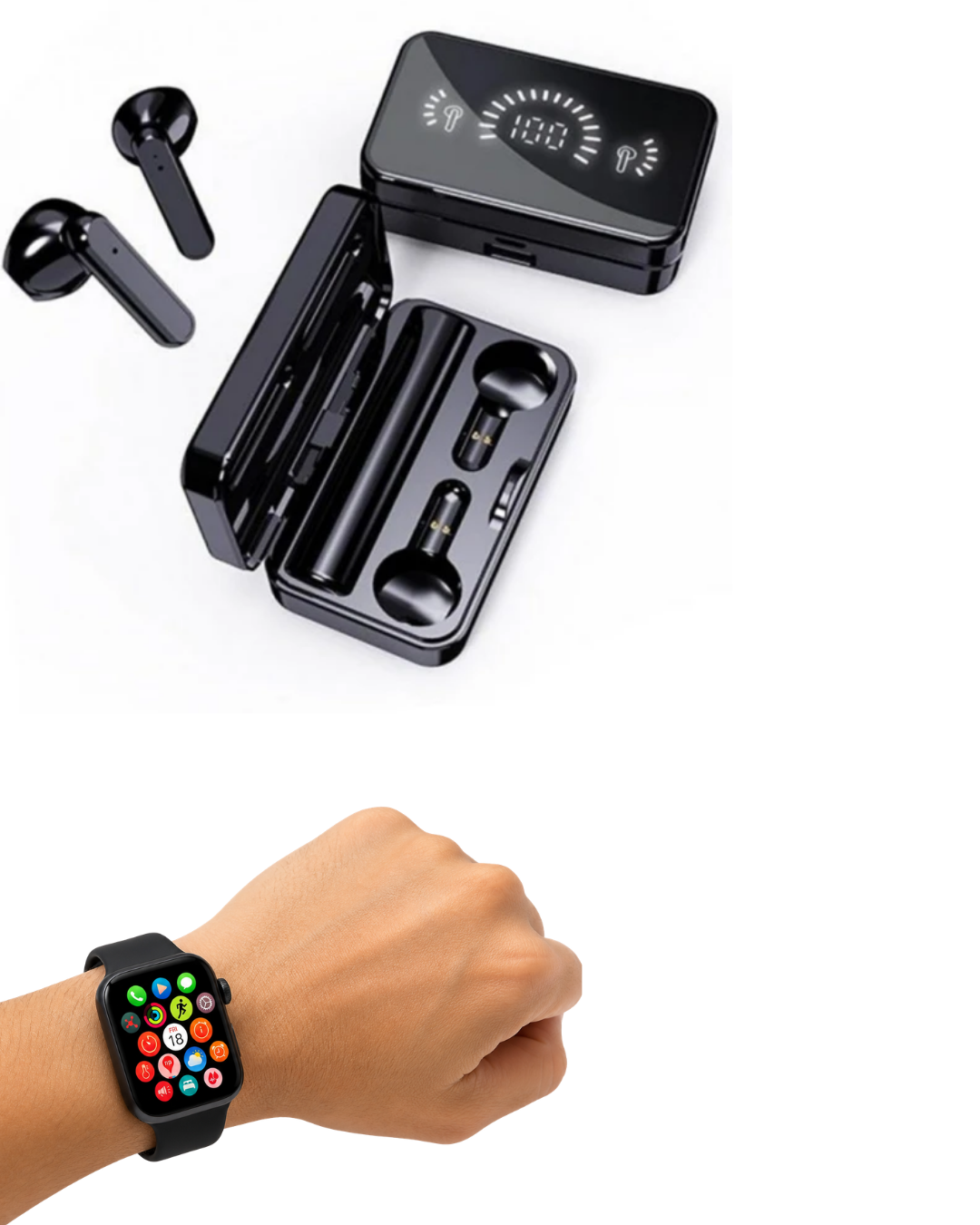 Akıllı Saat ve Bluetooth Kulaklık Seti AMOLED Ekran Uzun Batarya ve Kablosuz Kullanım - Bayi Depom Akıllı Saat ve Bluetooth Kulaklık Seti AMOLED Ekran Uzun Batarya ve Kablosuz Kullanım - Bayi Depom