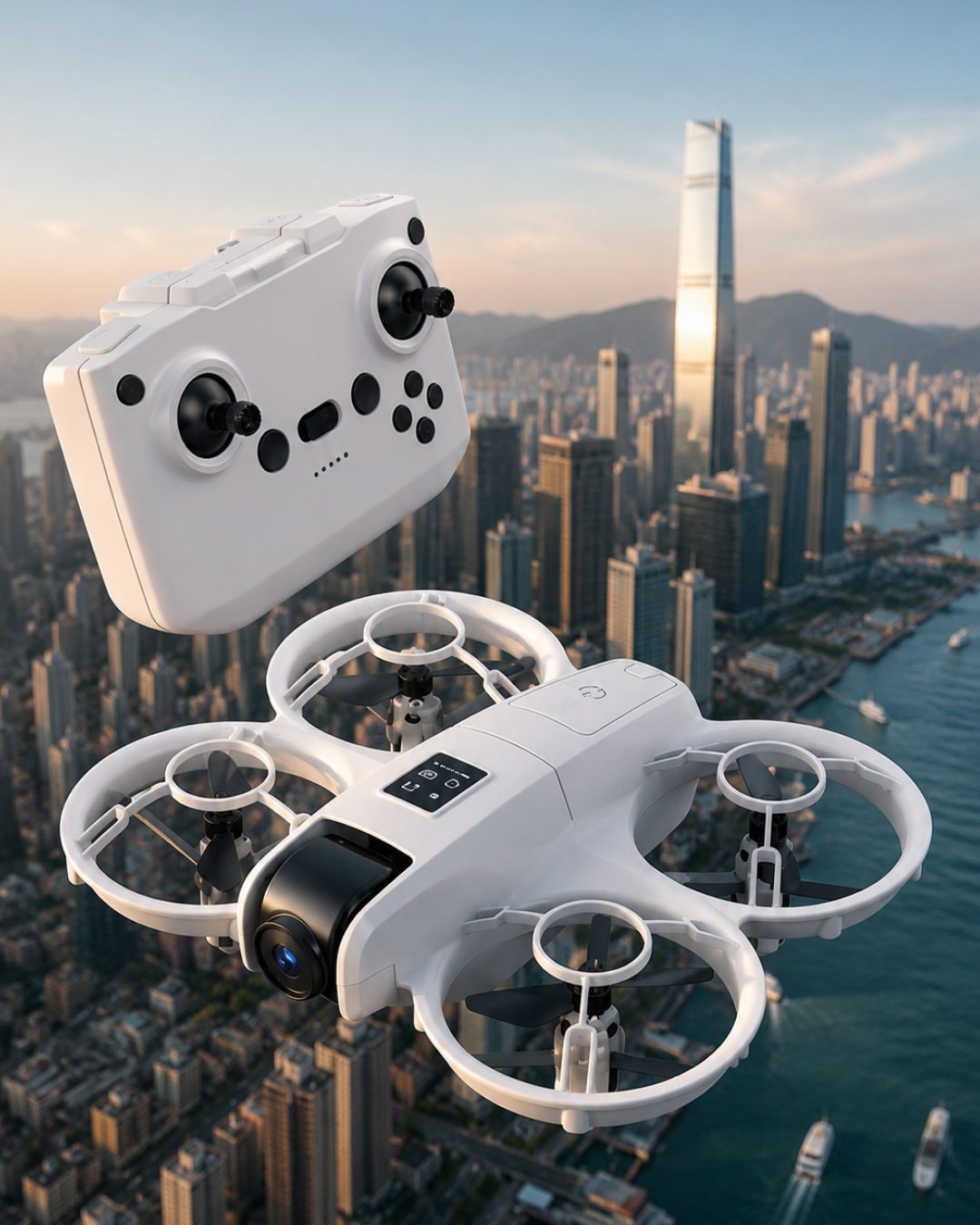 Işıklı Mini Drone Uzun Şarj Süreli ve Yedek Pervane Setli - Bayi Depom