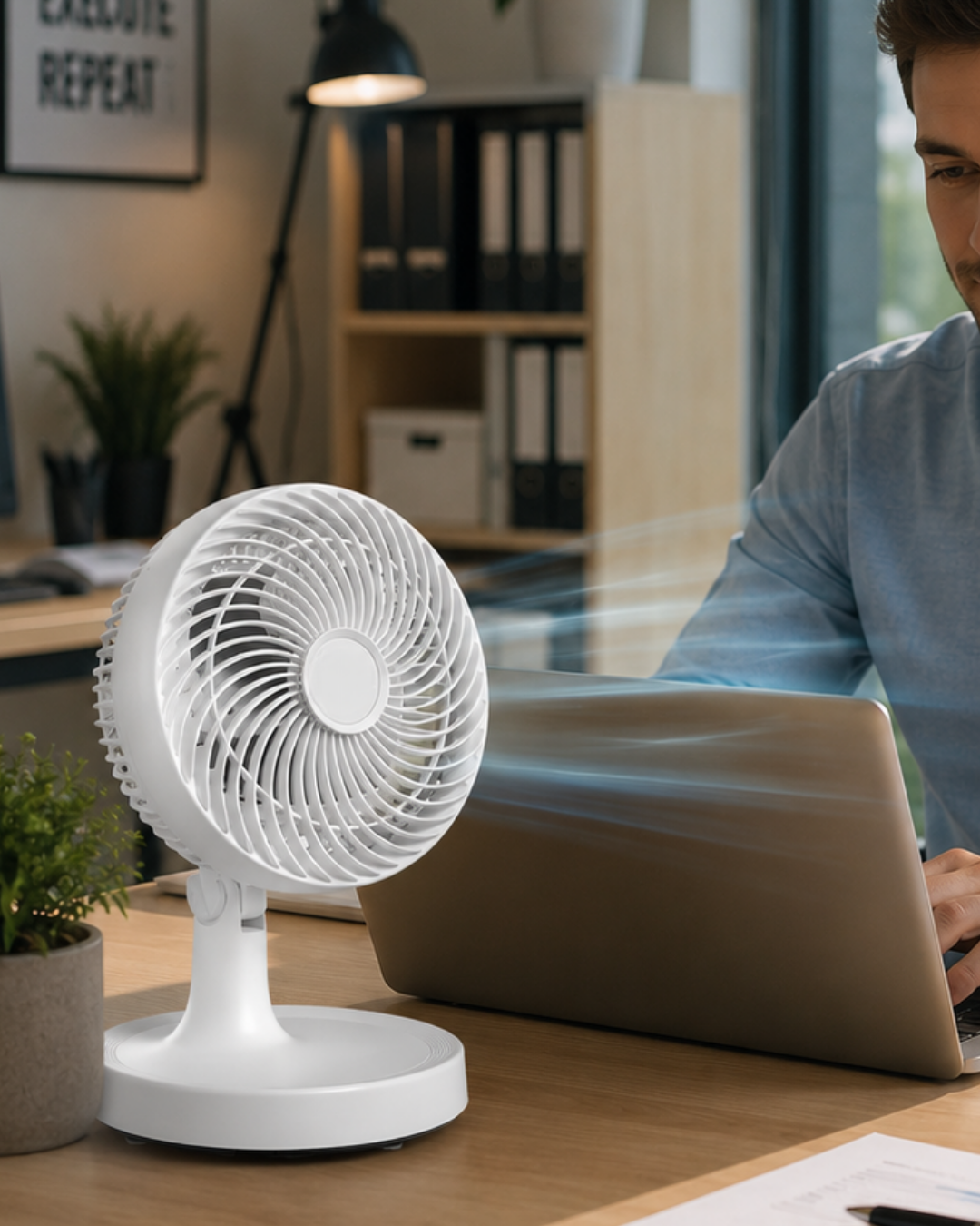 Kompakt Mini Fan Otomatik Salınımlı Sessiz Masaüstü Vantilatör - Bayi Depom Kompakt Mini Fan Otomatik Salınımlı Sessiz Masaüstü Vantilatör - Bayi Depom