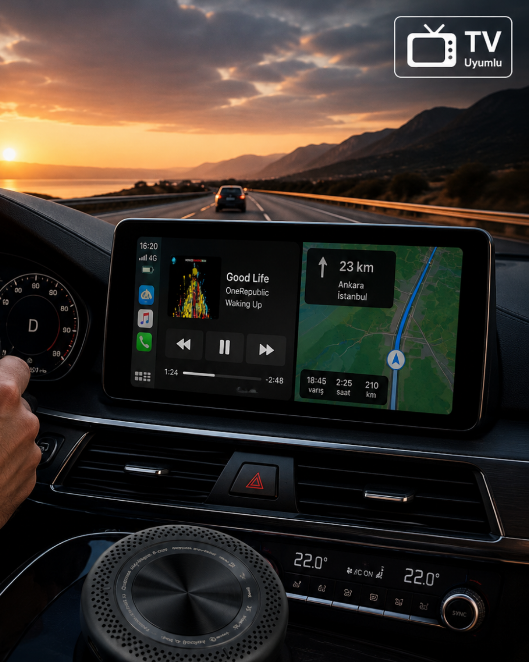 Araç ve TV Uyumlu CarPlay Box 4GB RAM 64GB Hafıza HDMI Android Sistem - Bayi Depom