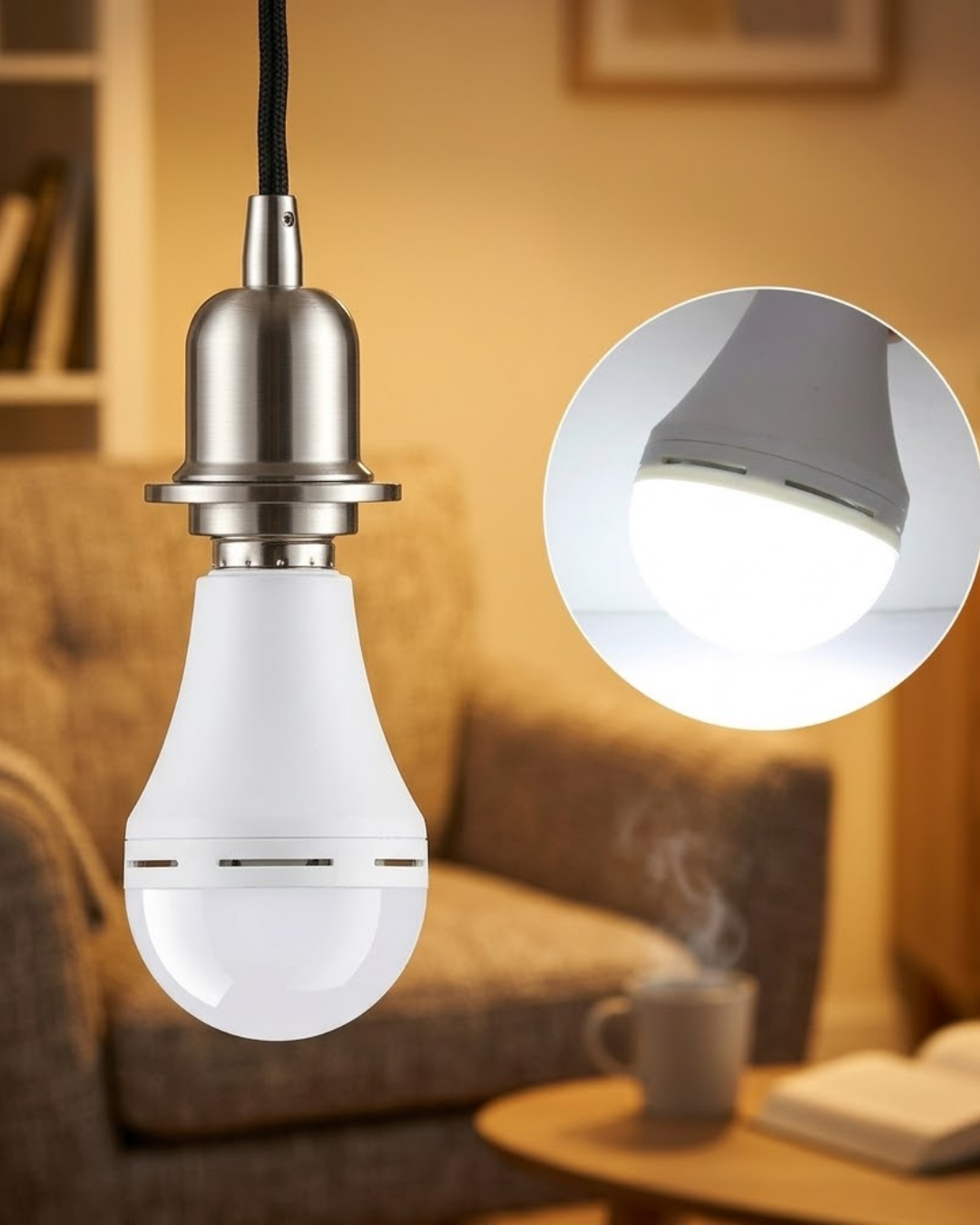 Elektrik Kesintisinde Yanan Şarjlı LED Ampul E27 6500K Güçlü Işık - Bayi Depom