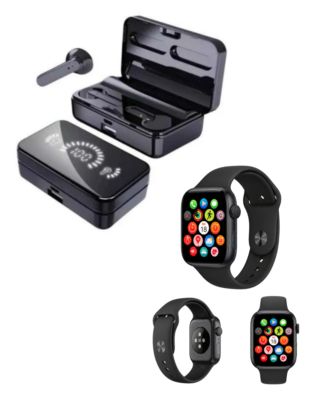 Akıllı Saat ve Bluetooth Kulaklık Seti AMOLED Ekran Uzun Batarya ve Kablosuz Kullanım - Bayi Depom Akıllı Saat ve Bluetooth Kulaklık Seti AMOLED Ekran Uzun Batarya ve Kablosuz Kullanım - Bayi Depom