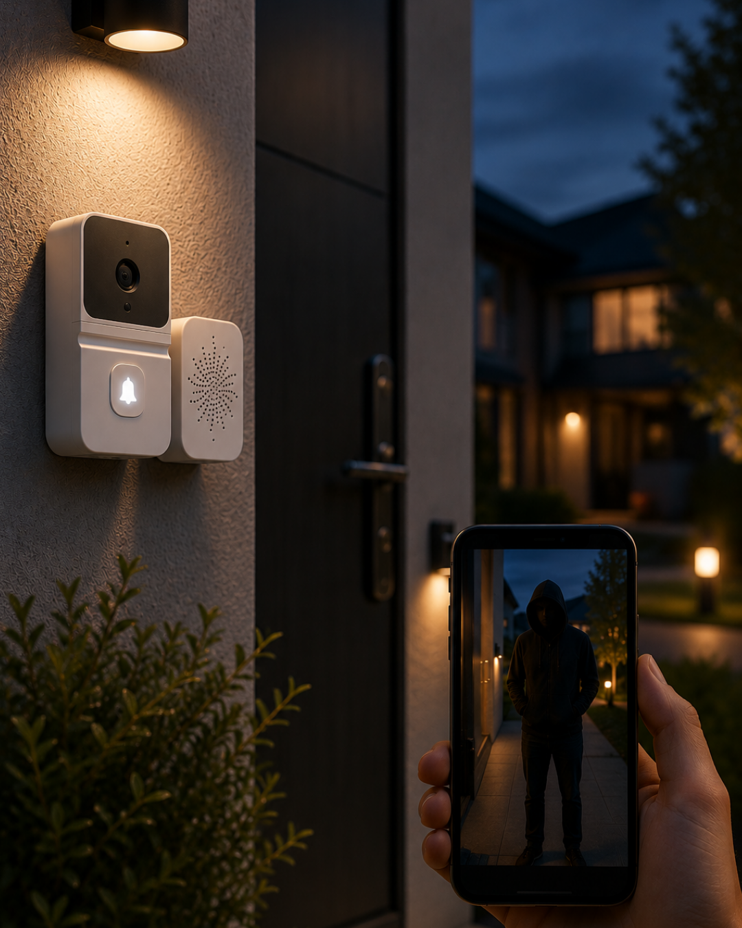 WiFi Akıllı Kapı Zili Gece Görüşlü Kameralı Kablosuz Güvenlik Sistemi - Bayi Depom WiFi Akıllı Kapı Zili Gece Görüşlü Kameralı Kablosuz Güvenlik Sistemi - Bayi Depom