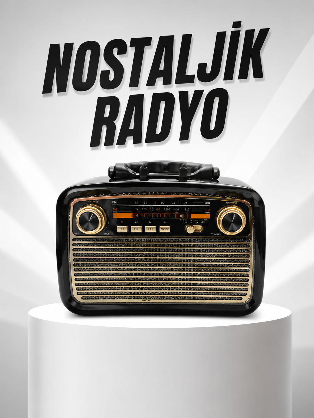 Müzik Kutusu Bluetooth Bağlantılı El Fenerli Nostaljik Tasarım Radyo - Bayi Depom Müzik Kutusu Bluetooth Bağlantılı El Fenerli Nostaljik Tasarım Radyo - Bayi Depom