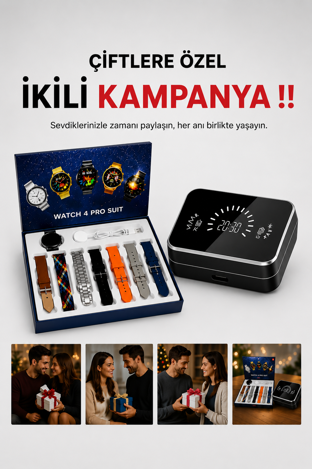 Powerbank Aynalı Bluetooth Kulaklık Ve Akıllı Saat Seti ANC Özelliği Dokunamatik - Bayi Depom Powerbank Aynalı Bluetooth Kulaklık Ve Akıllı Saat Seti ANC Özelliği Dokunamatik - Bayi Depom