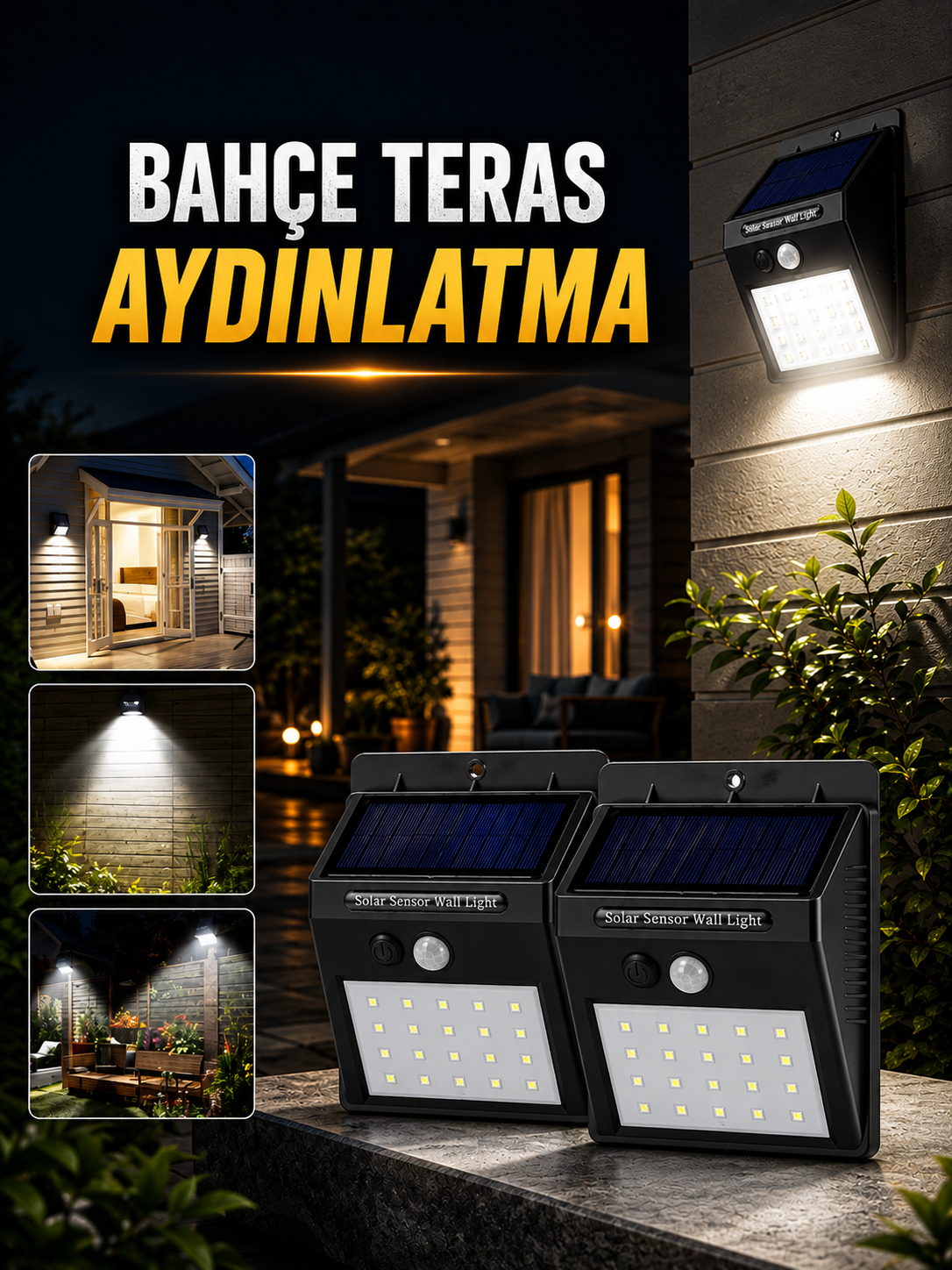 Solar Lamba Giriş, Bahçe Yol Avlu Hareket Sensörlü Led - Bayi Depom Solar Lamba Giriş, Bahçe Yol Avlu Hareket Sensörlü Led - Bayi Depom