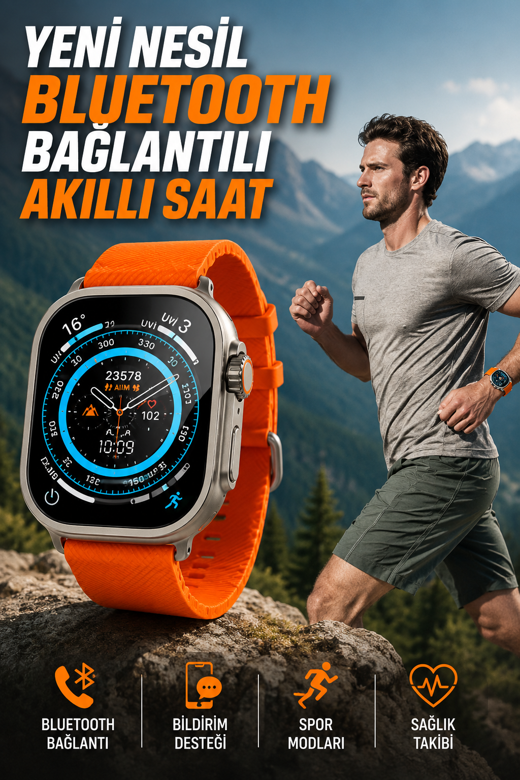 Akıllı Saat Uyku ve Spor Takibi Yeni Nesil Bluetooth Bağlantılı Amoled Ekran - Bayi Depom Akıllı Saat Uyku ve Spor Takibi Yeni Nesil Bluetooth Bağlantılı Amoled Ekran - Bayi Depom