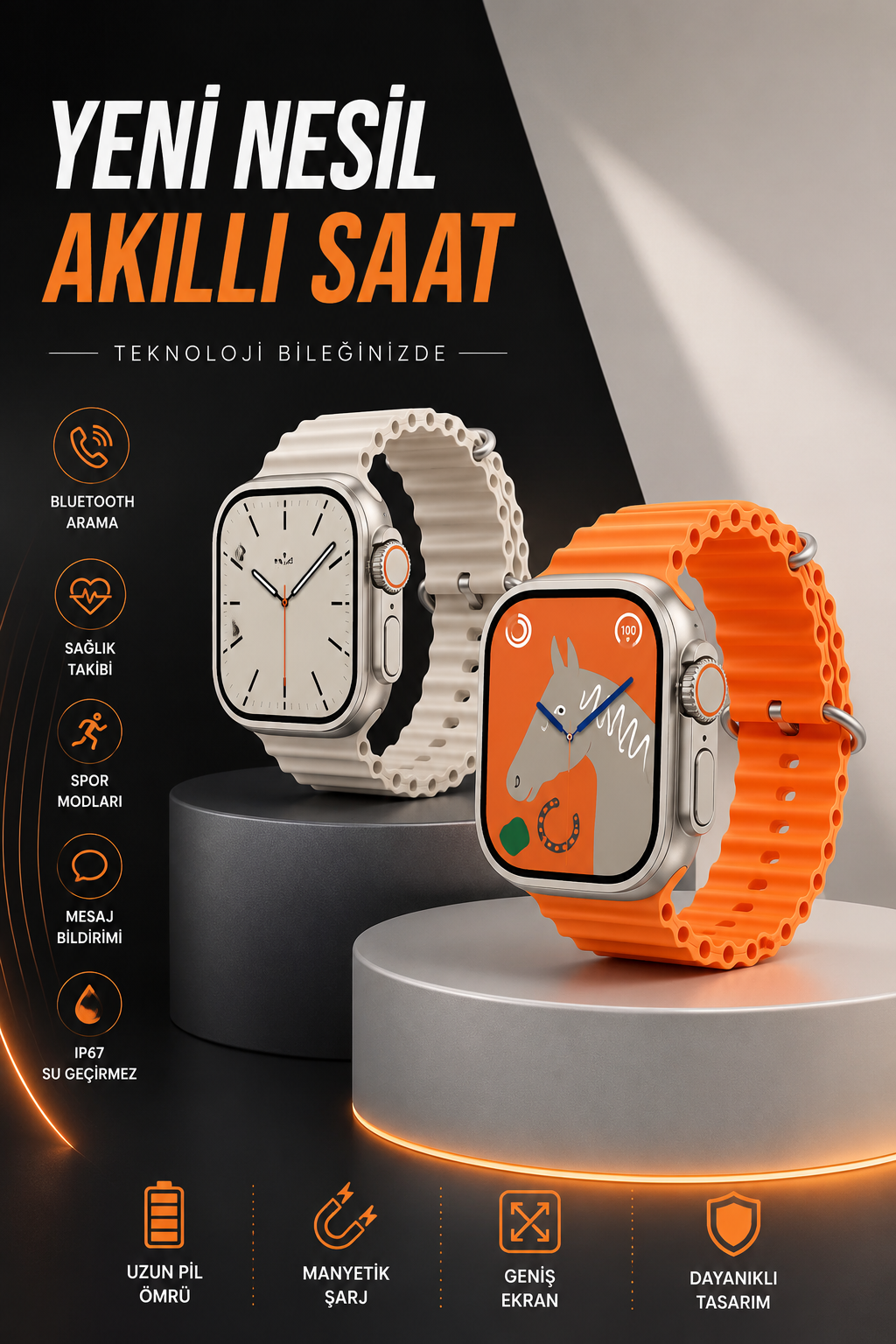 Akıllı Saat Bluetooth Bağlantılı Uyku ve Sağlık Takibi - Bayi Depom Akıllı Saat Bluetooth Bağlantılı Uyku ve Sağlık Takibi - Bayi Depom