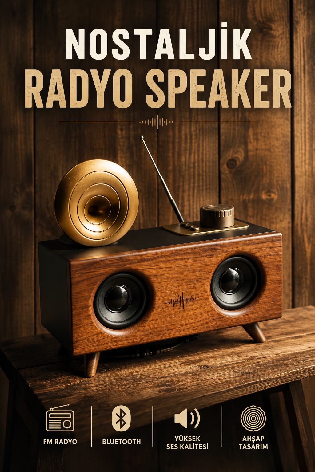 Nostaljik Görünümlü Bluetooth Bağlantılı Speaker - Bayi Depom Nostaljik Görünümlü Bluetooth Bağlantılı Speaker - Bayi Depom