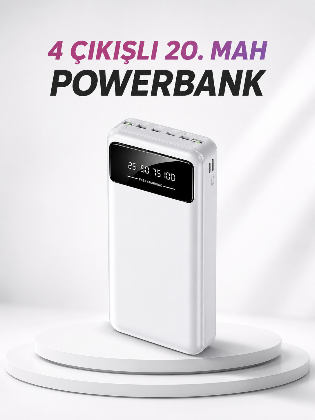4 Çıkışlı 20.000 MAH Powerbank Taşınabilir Çoklu Giriş - Bayi Depom 4 Çıkışlı 20.000 MAH Powerbank Taşınabilir Çoklu Giriş - Bayi Depom