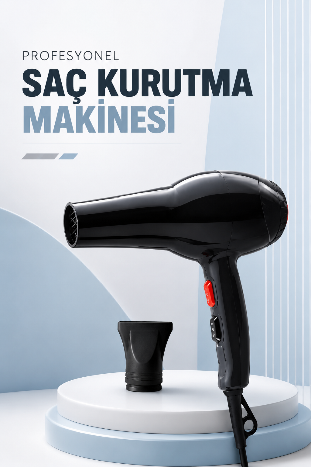 Tüm Saç Tiplerine Uygun, İki Kademeli Hız Ayarlı Fön Makinesi - Bayi Depom Tüm Saç Tiplerine Uygun, İki Kademeli Hız Ayarlı Fön Makinesi - Bayi Depom