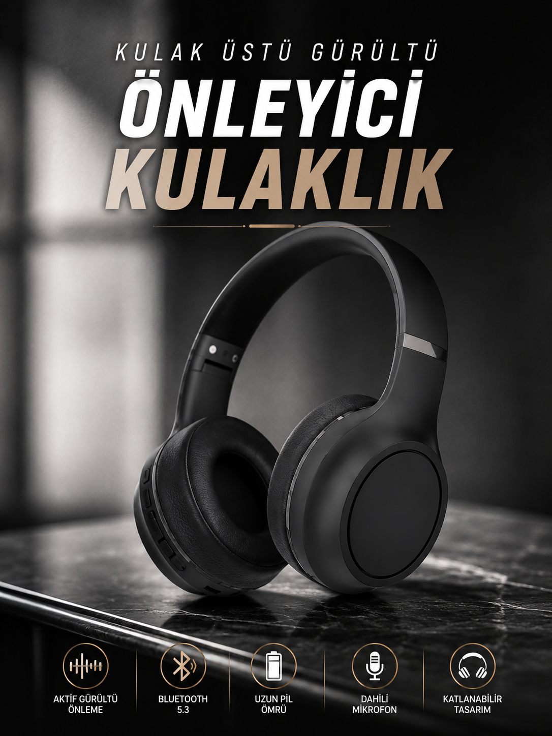 Kulak Üstü Kablosuz Bluetooth Kulaklık Gürültü Önleyici Ayarlanabilir - Bayi Depom Kulak Üstü Kablosuz Bluetooth Kulaklık Gürültü Önleyici Ayarlanabilir - Bayi Depom