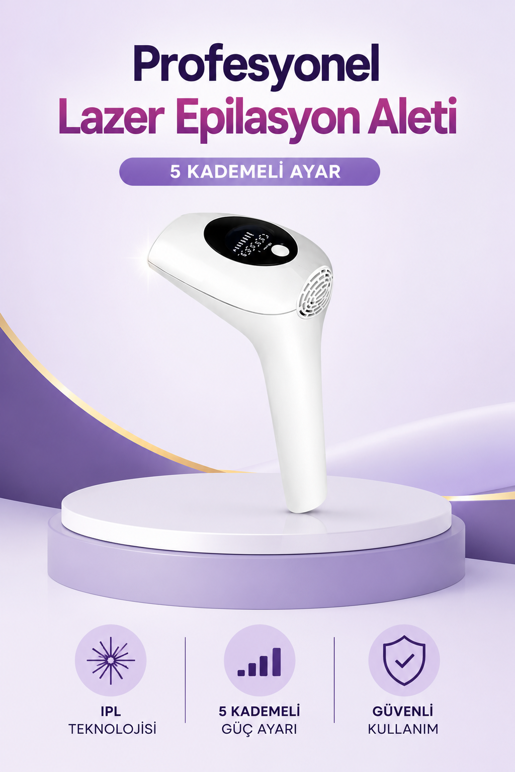 IPL Lazer Epilasyon Aleti 5 Kademeli Güç Ayarlı - Bayi Depom IPL Lazer Epilasyon Aleti 5 Kademeli Güç Ayarlı - Bayi Depom