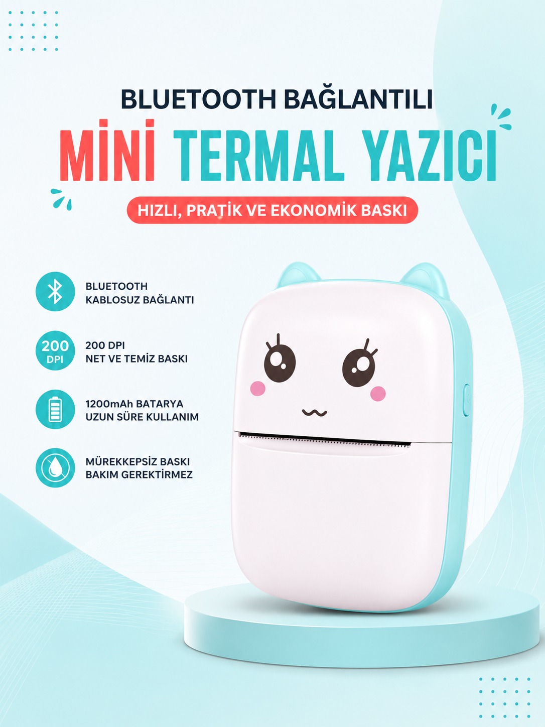 Mürekkepsiz Baskı Teknolojili Bluetooth Cep Yazıcısı - Bayi Depom Mürekkepsiz Baskı Teknolojili Bluetooth Cep Yazıcısı - Bayi Depom