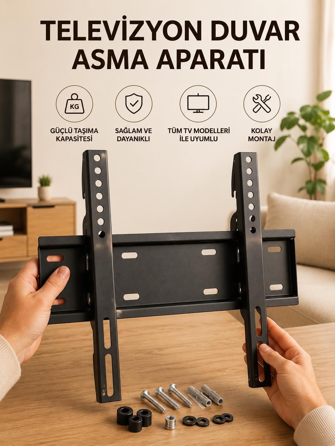 32-55 İnç Uyumlu 40 Kg Taşıma Kapatiseli Televizyon Duvar Asma Aparatı - Bayi Depom 32-55 İnç Uyumlu 40 Kg Taşıma Kapatiseli Televizyon Duvar Asma Aparatı - Bayi Depom
