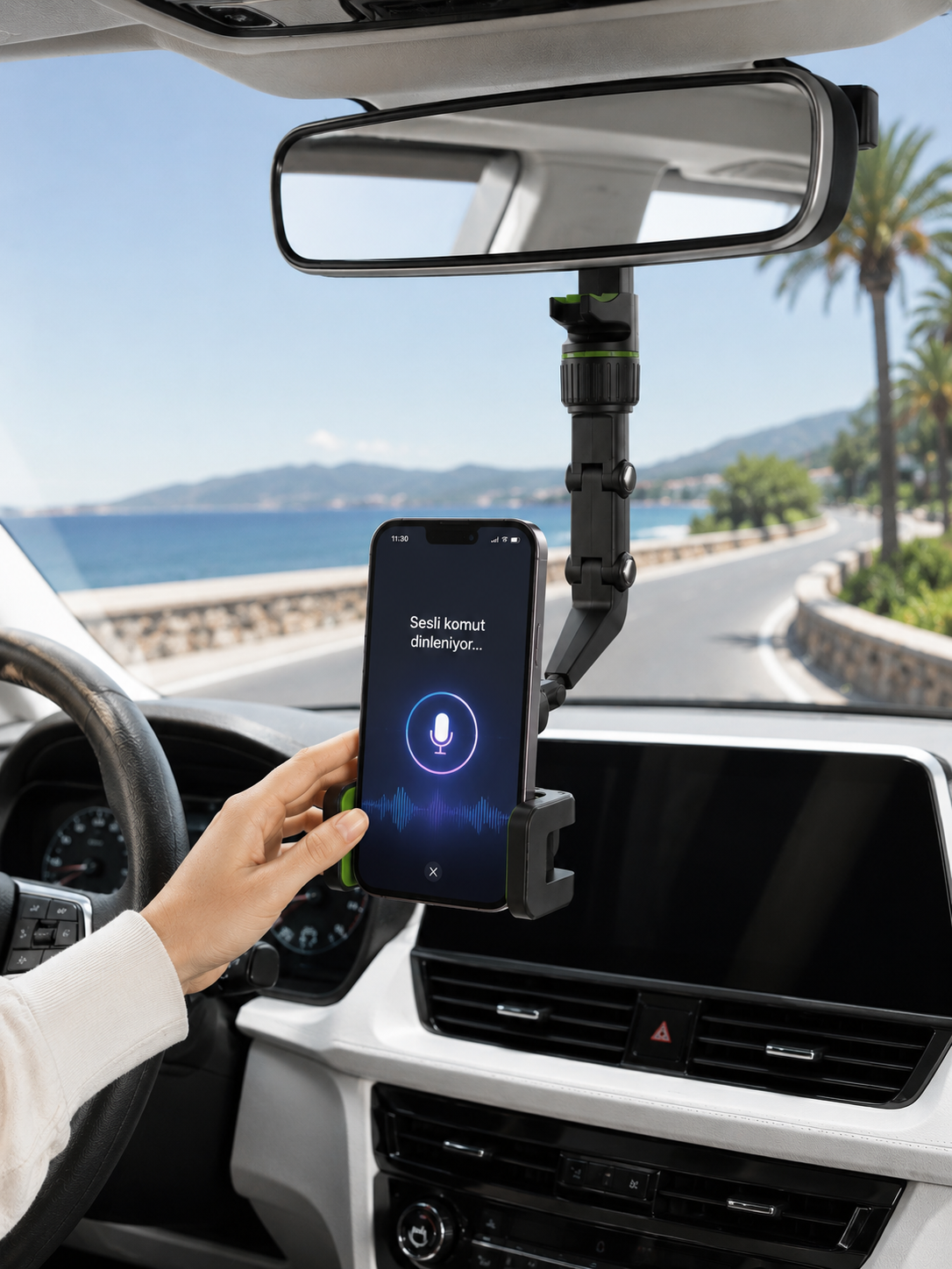 Araç İçi Dikiz Aynası Telefon Tutucu 360° Dönebilen Katlanabilir - Bayi Depom Araç İçi Dikiz Aynası Telefon Tutucu 360° Dönebilen Katlanabilir - Bayi Depom