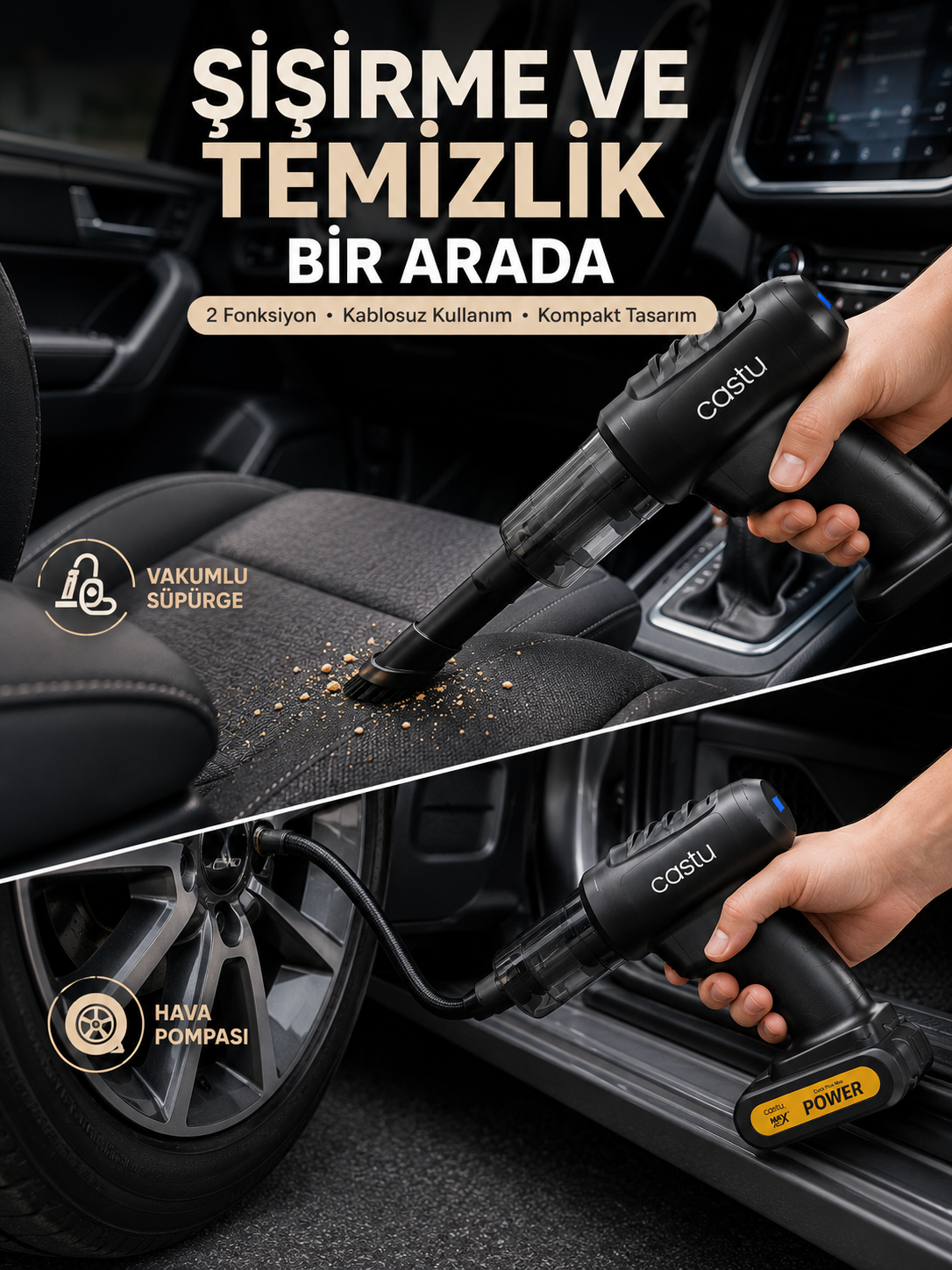 Kablosuz Hava Pompası ve Vakumlu El Süpürgesi - Bayi Depom Kablosuz Hava Pompası ve Vakumlu El Süpürgesi - Bayi Depom