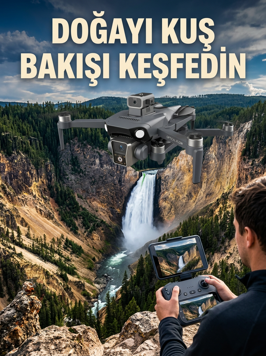 GPS Konumlandırmalı Çift Kameralı Drone Canlı Görüntü Aktarımlı - Bayi Depom