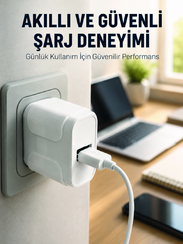 Pratik ve Kompakt Tasarımlı 12W USB Telefon Şarj Adaptörü - Bayi Depom