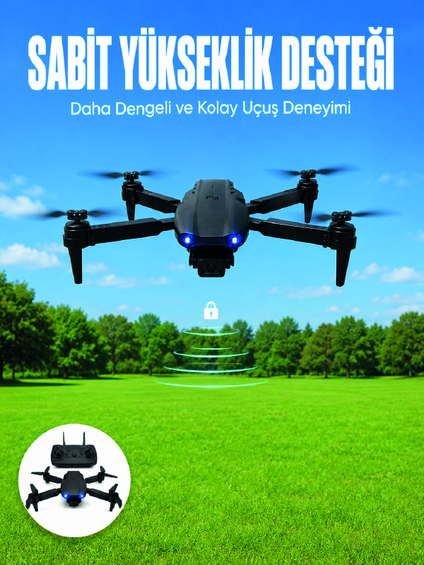 APP Kontrollü Mini Drone 4K HD Kamera, 360° Takla ve Katlanabilir Tasarım - Bayi Depom