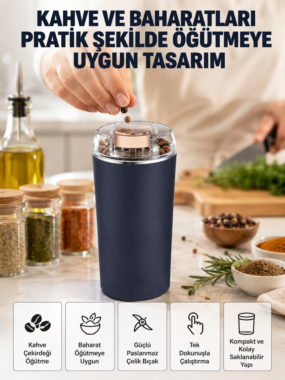 Yeni Nesil Kahve ve Baharat Öğütücü Paslanmaz Çelik Kahve Değirmeni - Bayi Depom Yeni Nesil Kahve ve Baharat Öğütücü Paslanmaz Çelik Kahve Değirmeni - Bayi Depom