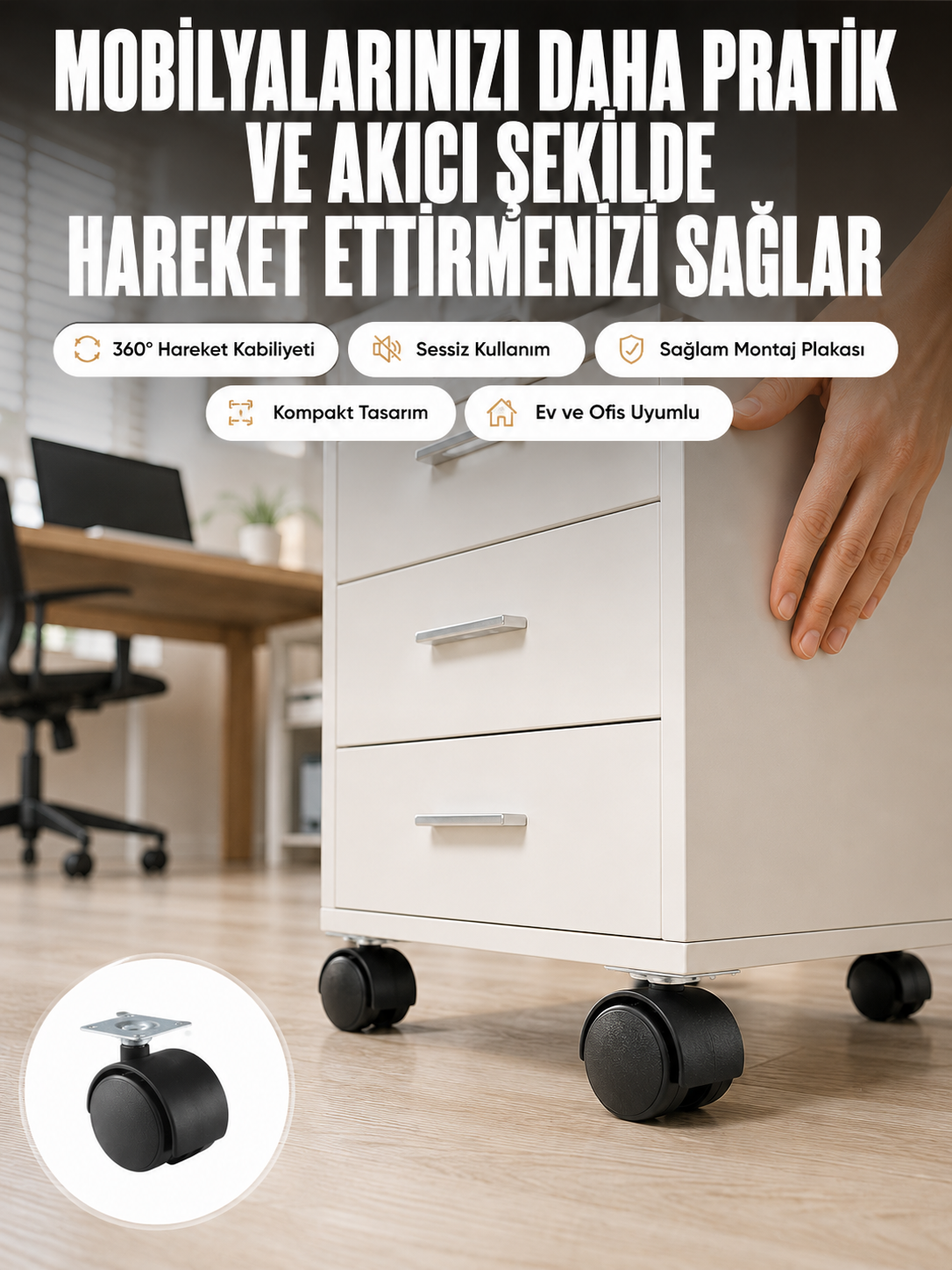 Kilitsiz 4 cm Tekerlek Ayak 4’lü Set Sessiz ve Dayanıklı - Bayi Depom Kilitsiz 4 cm Tekerlek Ayak 4’lü Set Sessiz ve Dayanıklı - Bayi Depom