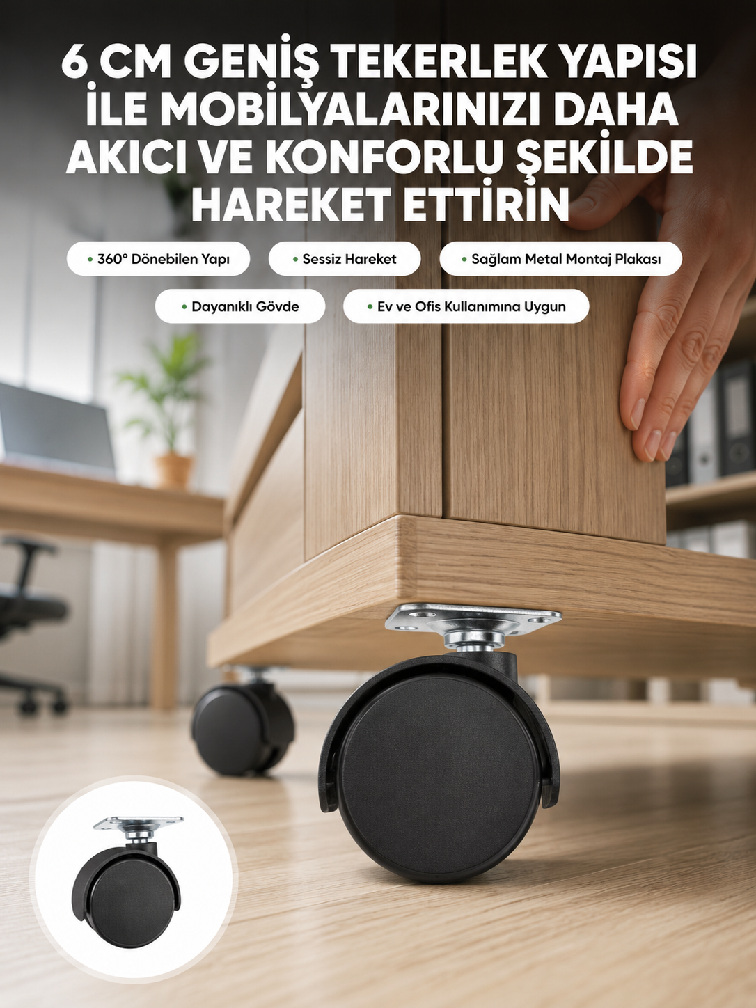 Kilitsiz 6 cm Tekerlek Ayak Tek Adet - Bayi Depom Kilitsiz 6 cm Tekerlek Ayak Tek Adet - Bayi Depom