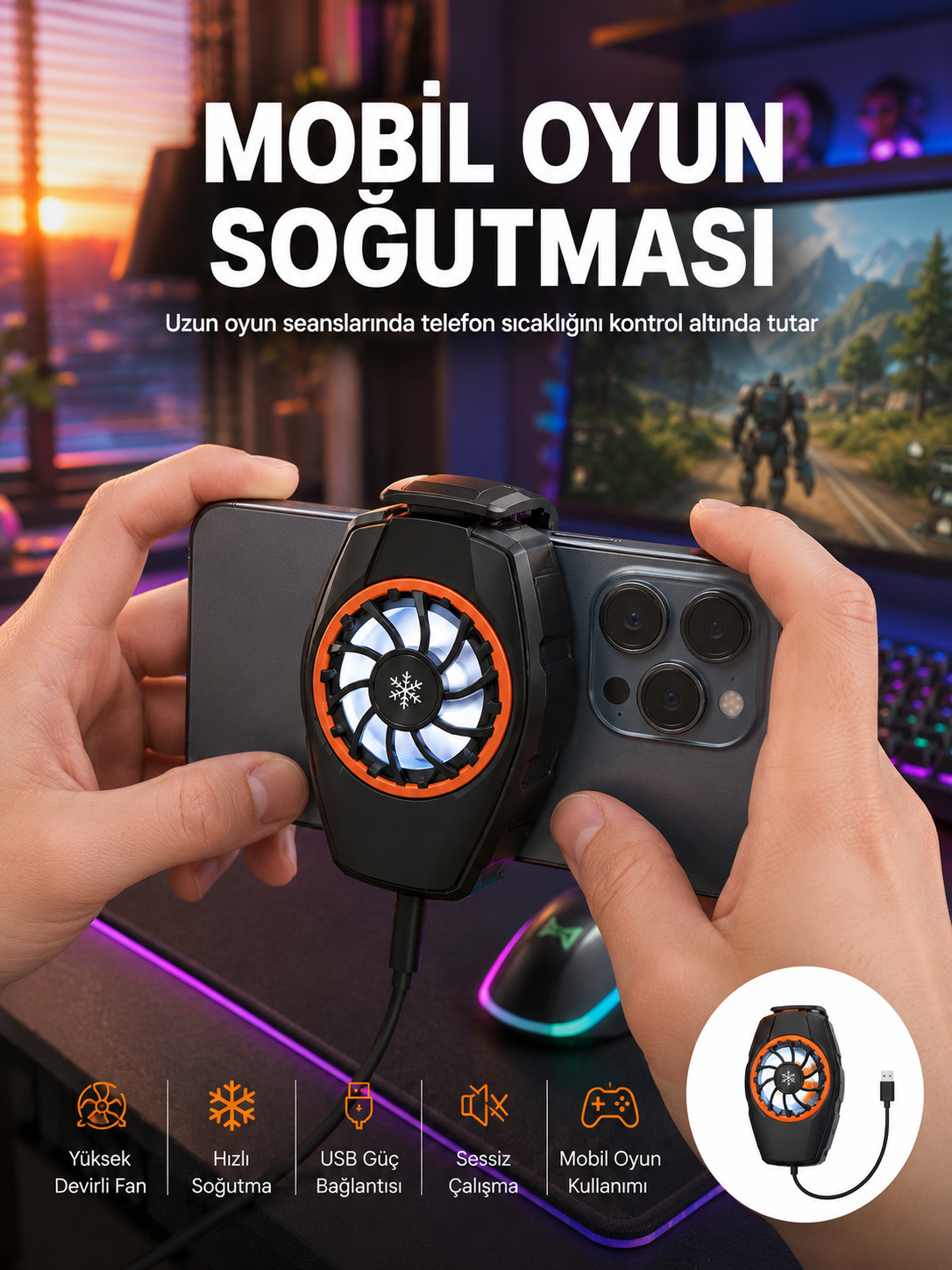 Telefon Soğutucu Cep Telefon Soğutma Fanı Radyatör - Bayi Depom Telefon Soğutucu Cep Telefon Soğutma Fanı Radyatör - Bayi Depom
