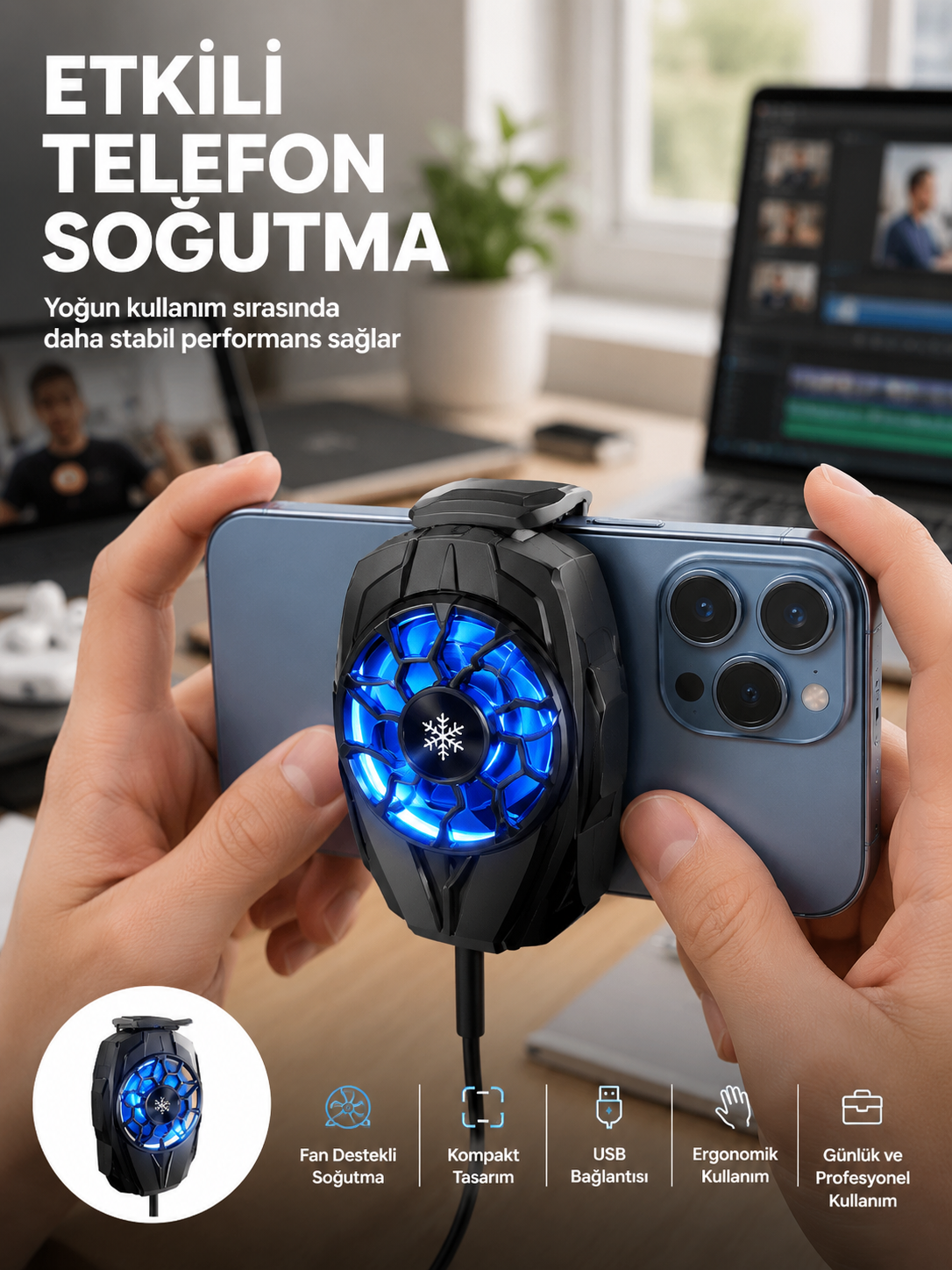 Telefon Soğutucu Fan Güçlü Motor Radyatör Cep Telefon Soğutma - Bayi Depom Telefon Soğutucu Fan Güçlü Motor Radyatör Cep Telefon Soğutma - Bayi Depom