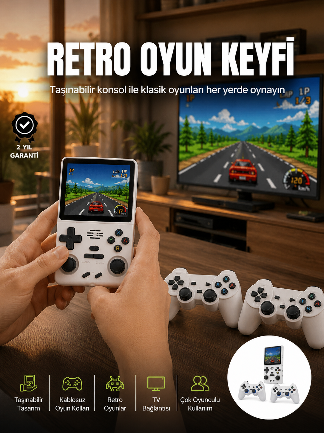 Taşınabilir El Konsolu Kablosuz Gamepadli Yeni Nesil - Bayi Depom Taşınabilir El Konsolu Kablosuz Gamepadli Yeni Nesil - Bayi Depom