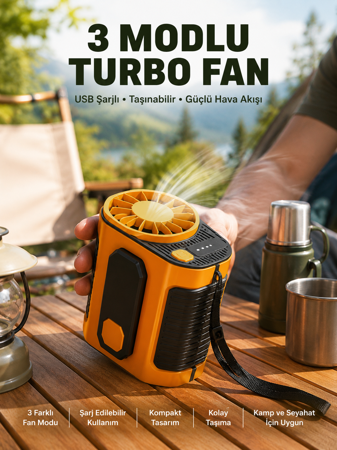 Taşınabilir USB Şarjlı Turbo Fan – 3 Modlu Soğutma, Hafif & Kompakt - Bayi Depom Taşınabilir USB Şarjlı Turbo Fan – 3 Modlu Soğutma, Hafif & Kompakt - Bayi Depom