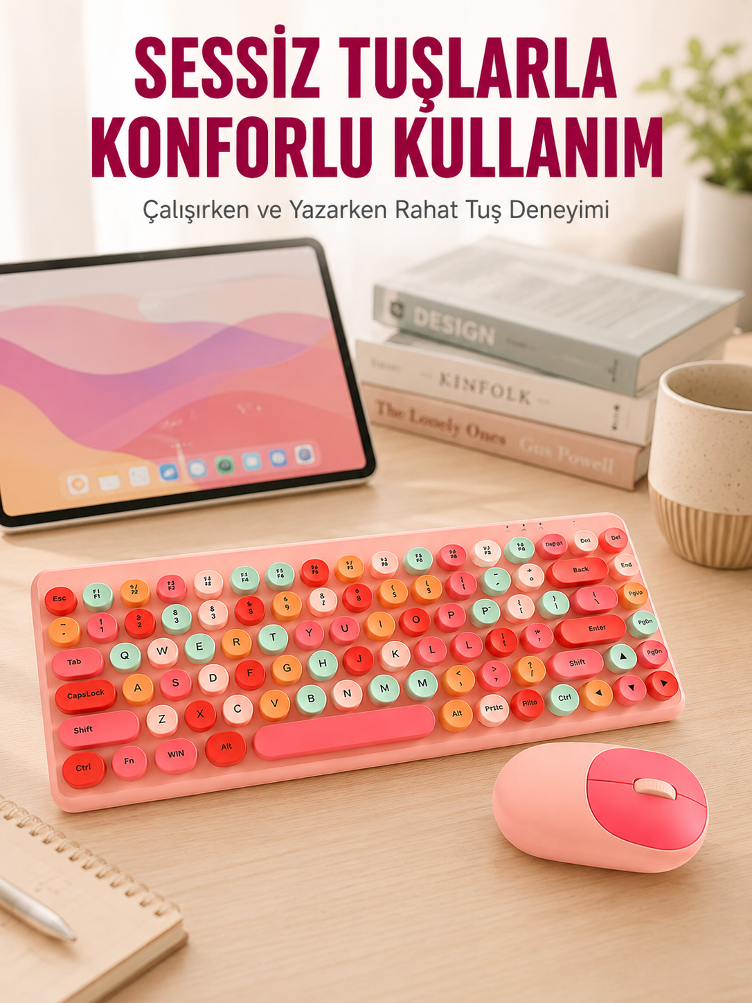 Retro Tarz Bluetooth 5.1 Klavye – Win/OSX/Android/iOS Uyumlu Yeni Nesil - Bayi Depom
