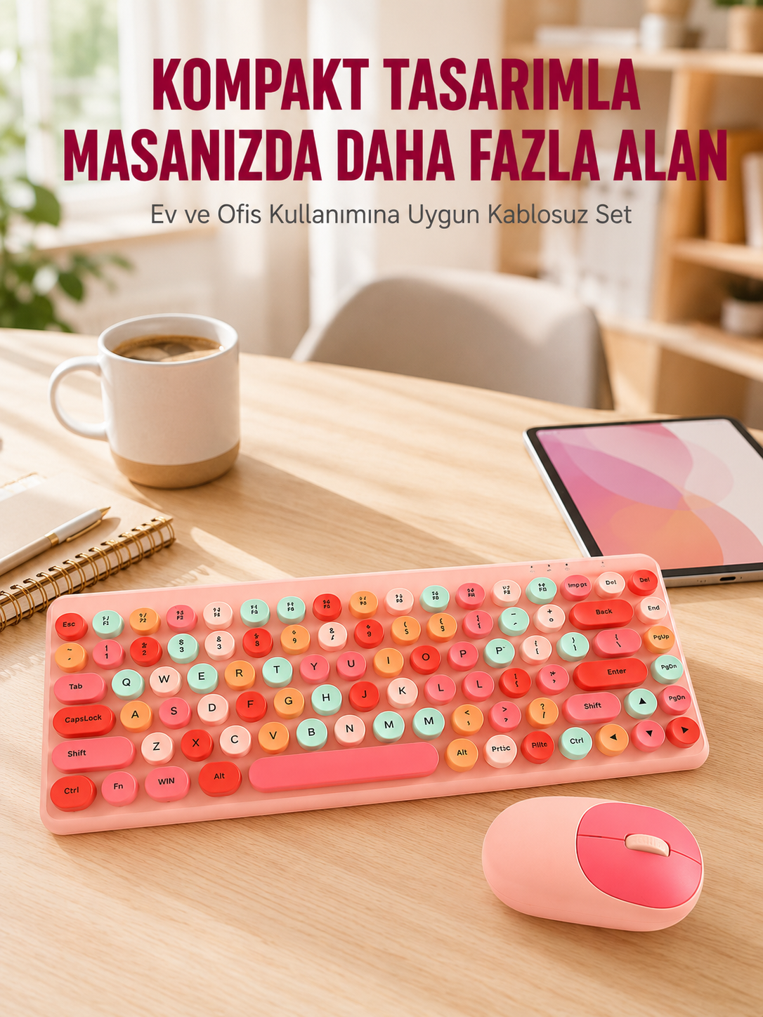 Kablosuz Bluetooth Klavye – Çoklu Cihaz Desteği, Akıllı Güç Tasarrufu Yeni Nesil - Bayi Depom