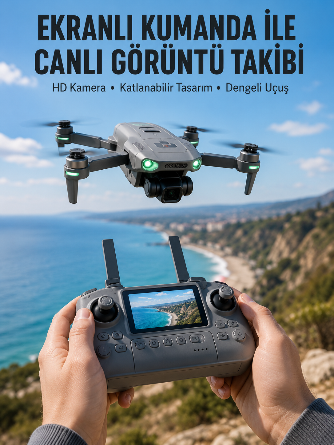 Akıllı Sensörlü Drone Canlı Görüntü Aktarımlı - Bayi Depom