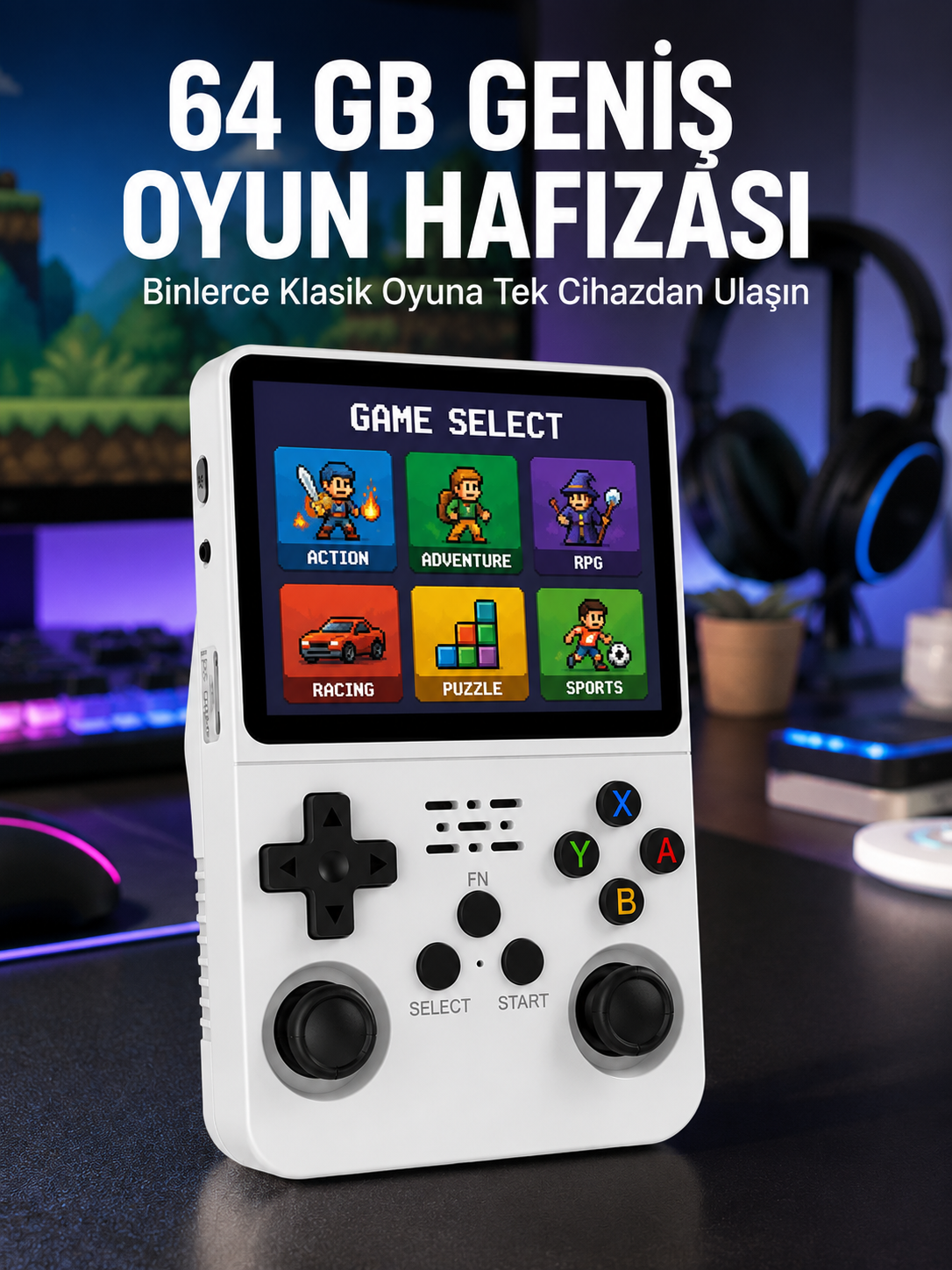 Klasik Oyun Konsolu 64 Bit İşlemci ve Çift Kart Girişi Özellikli Yeni Nesil - Bayi Depom Klasik Oyun Konsolu 64 Bit İşlemci ve Çift Kart Girişi Özellikli Yeni Nesil - Bayi Depom