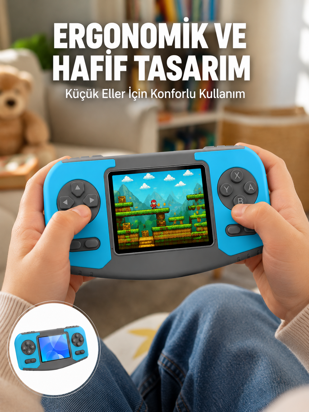 Taşınabilir El Oyun Konsolu Çocuk Gelişimine Uygun Oyun Cihazı - Bayi Depom Taşınabilir El Oyun Konsolu Çocuk Gelişimine Uygun Oyun Cihazı - Bayi Depom