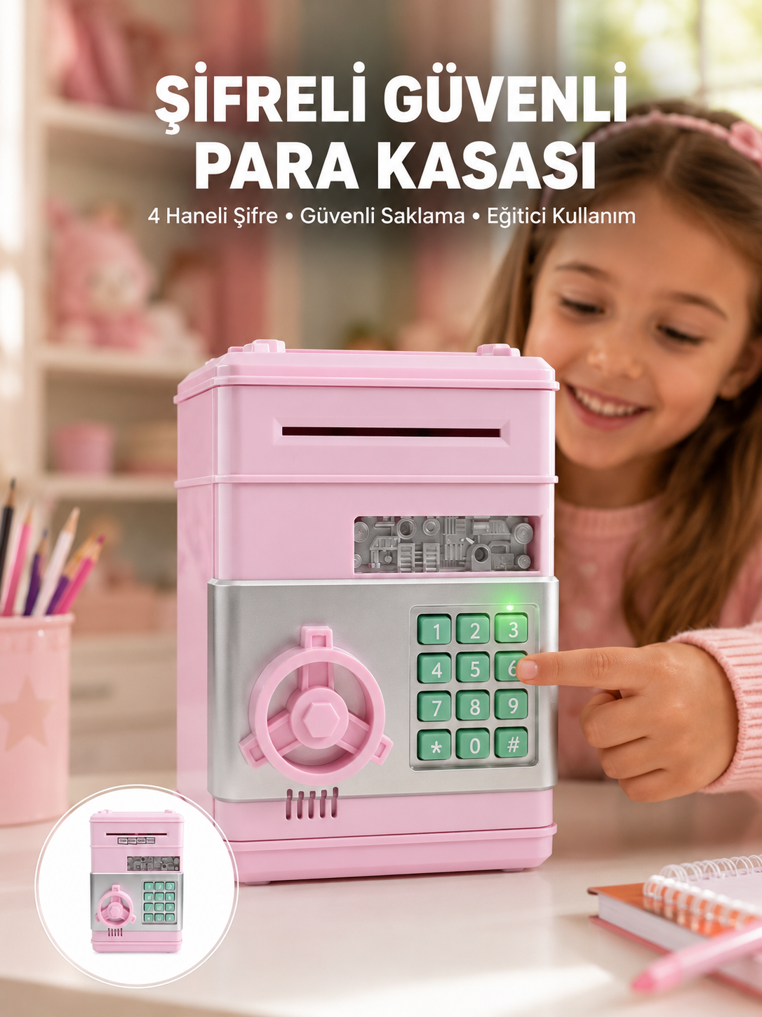Şifreli Elektronik Para Biriktirme Kumbarası Büyük Kapasiteli - Bayi Depom Şifreli Elektronik Para Biriktirme Kumbarası Büyük Kapasiteli - Bayi Depom